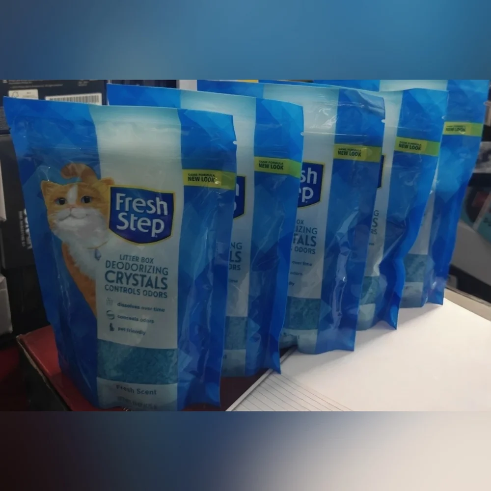 5 PACK Litter Box Deodorizing Crystals Scent Fresh Step 15oz (75 oz Total) Cat